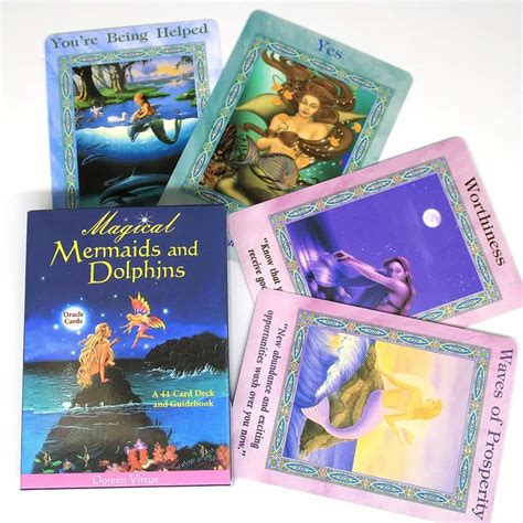Magical water sprites and dolphins oracle cards